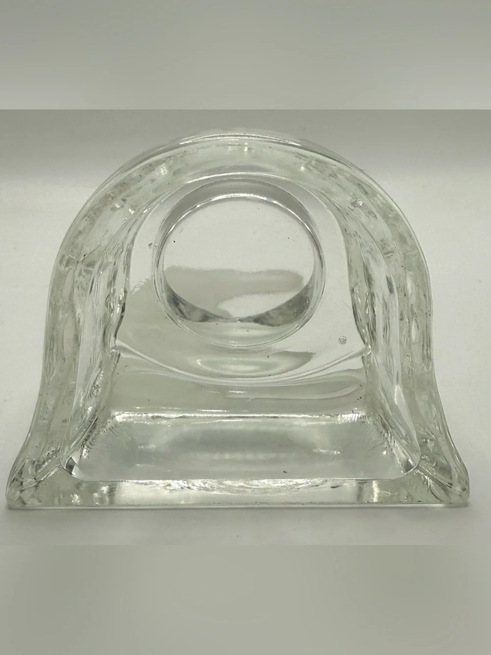 Vintage PartyLite Celestial Crescent Moon & Stars Glass Votive Holder